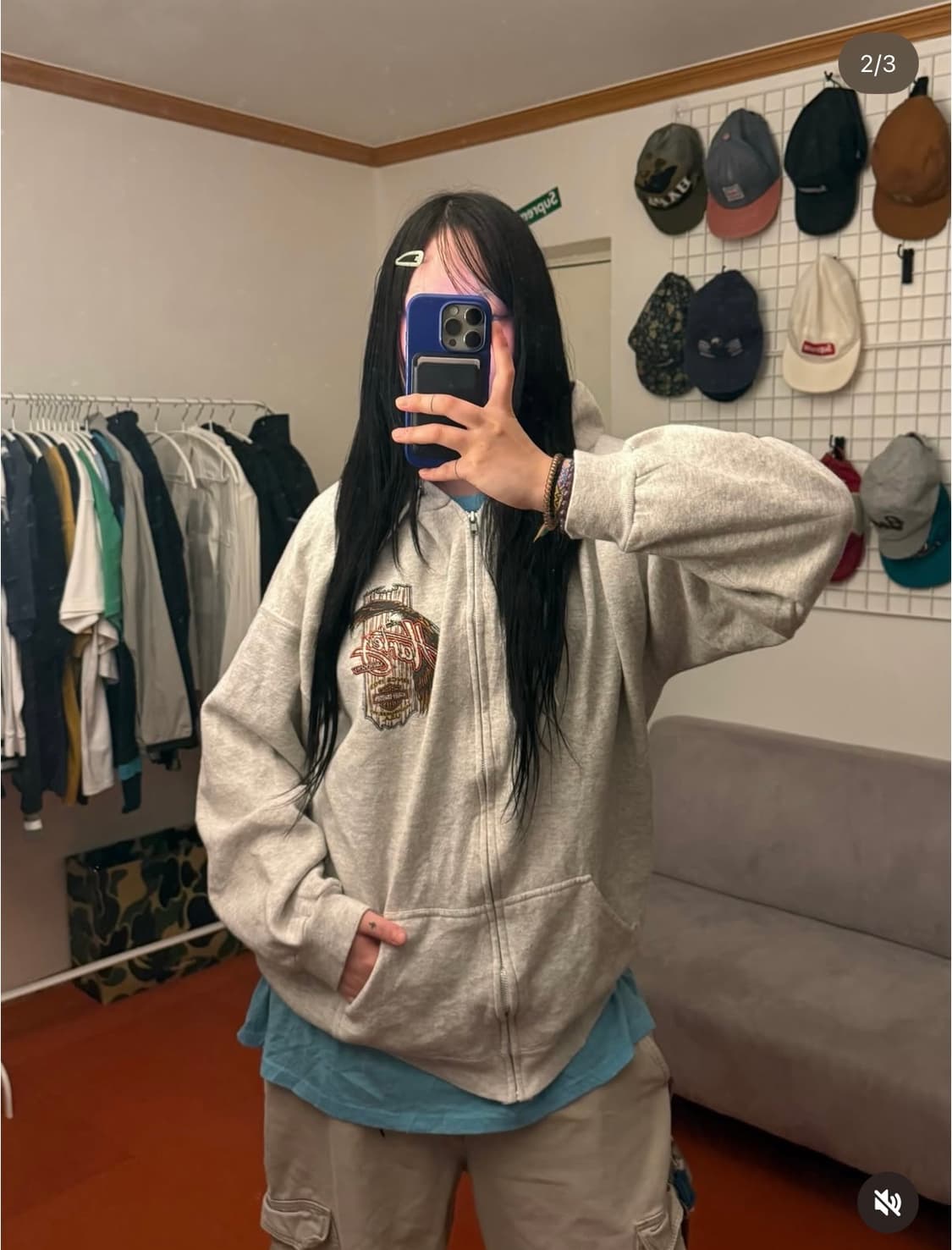 할리 데이비슨 후드집업 상품이미지2