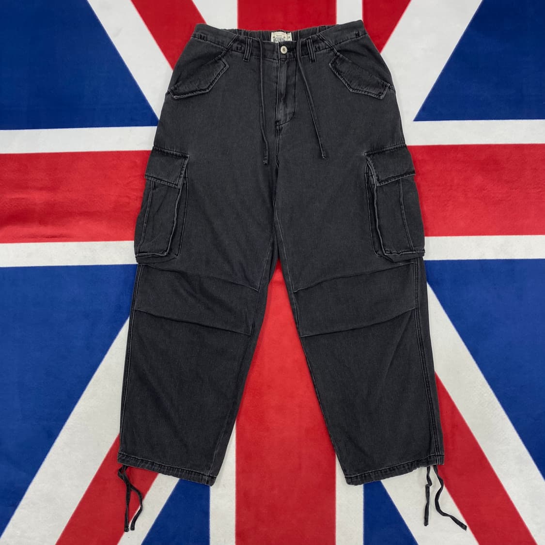 빅유니온 흑청데님 카고팬츠 M  상품이미지1