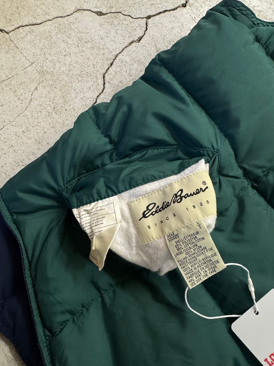 90s 에디바우어 리버서블 구스다운 패딩 베스트 상품이미지5