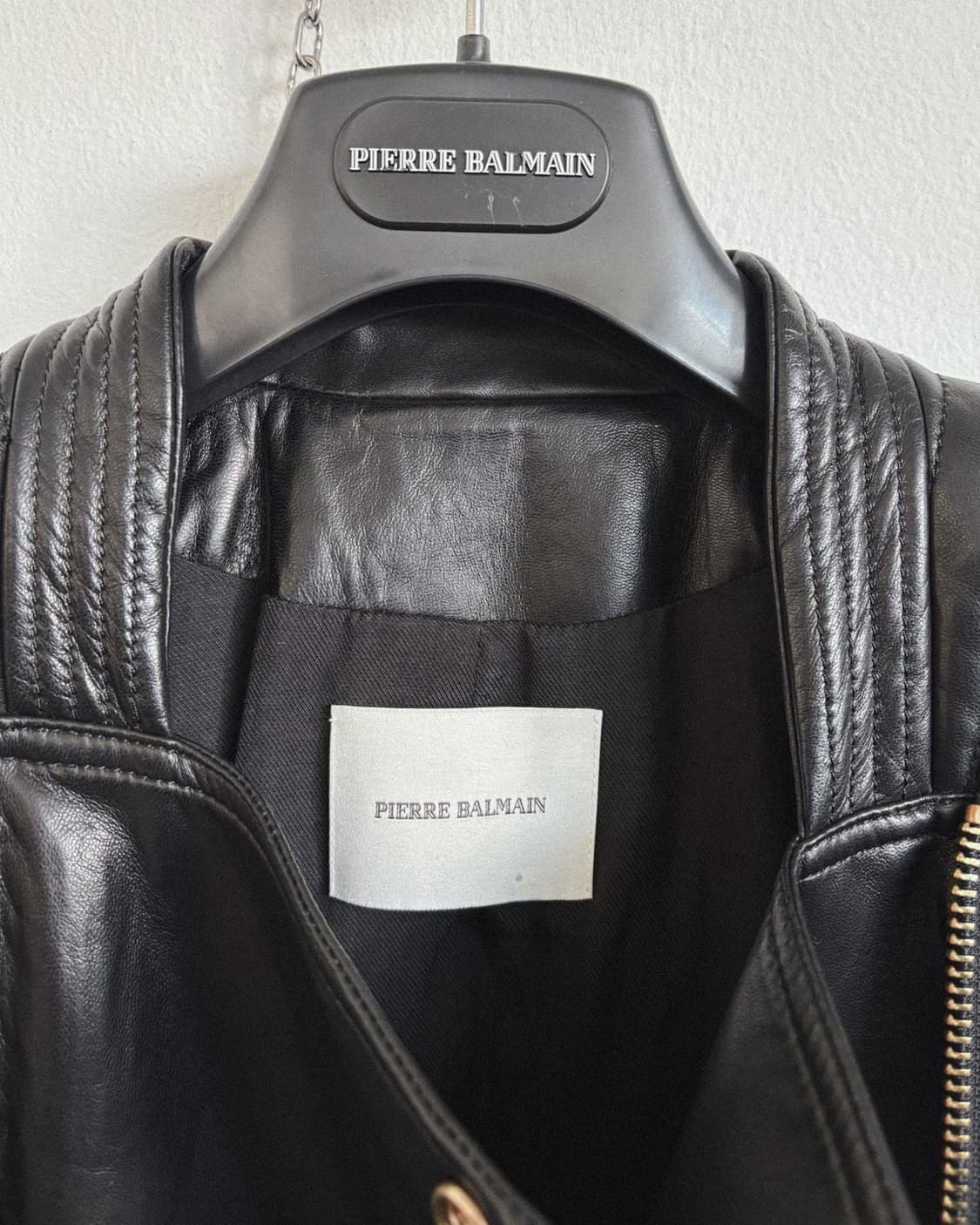 발망 라이더자켓 모티브 레더 미니 원피스 상품이미지7