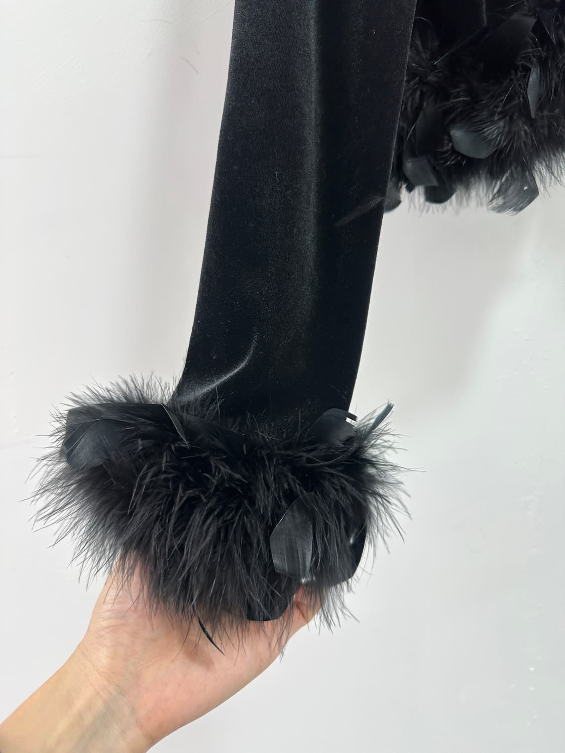 Leggy Press velvet fur cardigan  상품이미지5