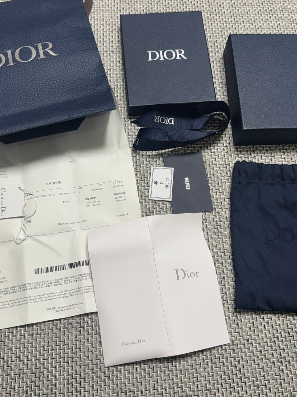 디올 CD 다이아몬드 캔버스 반지갑 상품이미지10