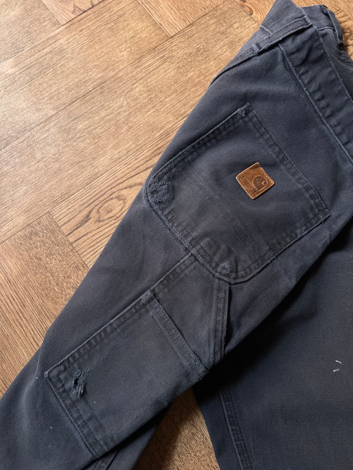 [30]칼하트 USA 디스트로이드 미드나잇 네이비 싱글니 카펜터 워크팬츠 상품이미지7