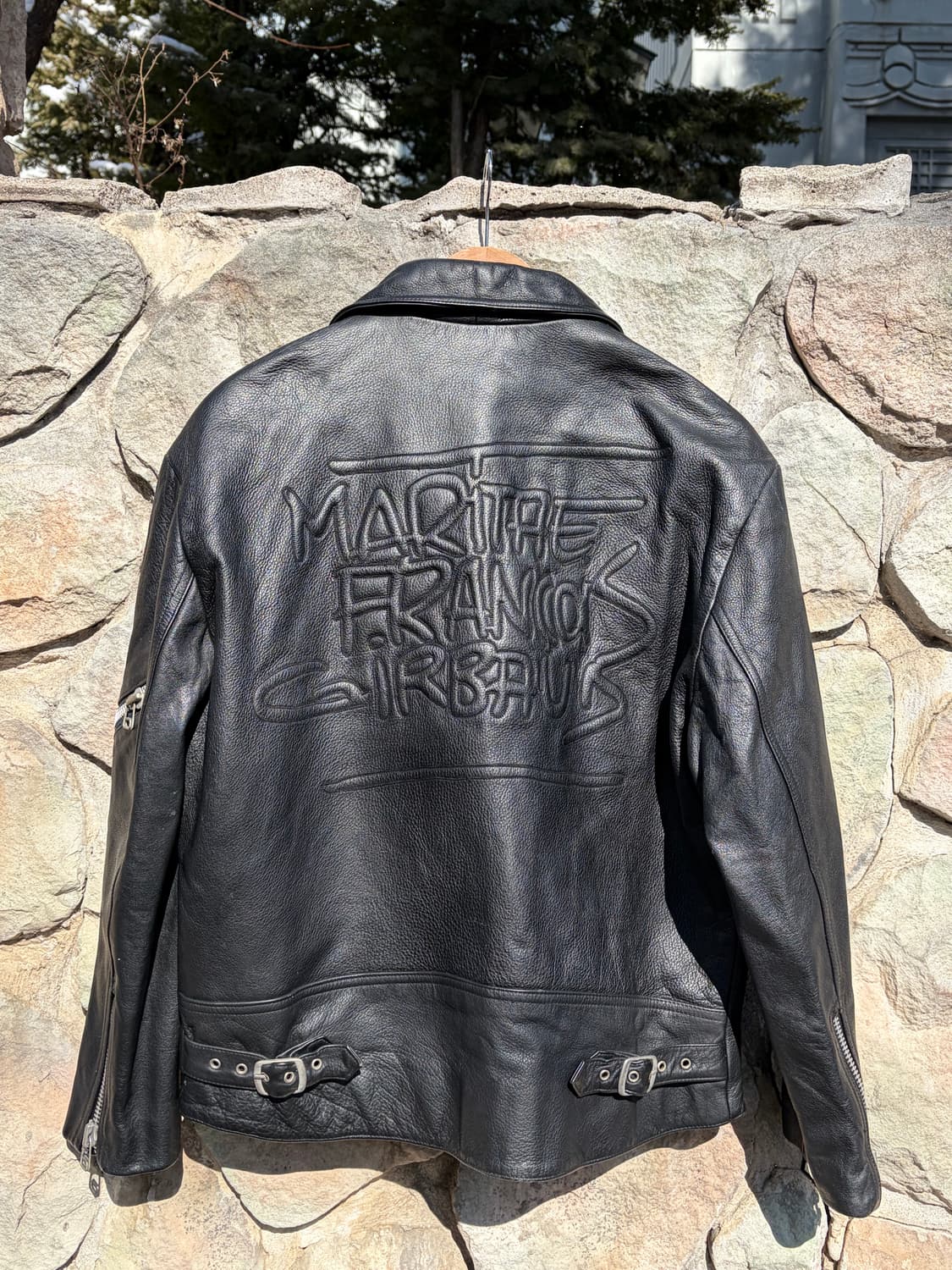 90s 마리떼프랑소와저버 레더 라이더 자켓 상품이미지3