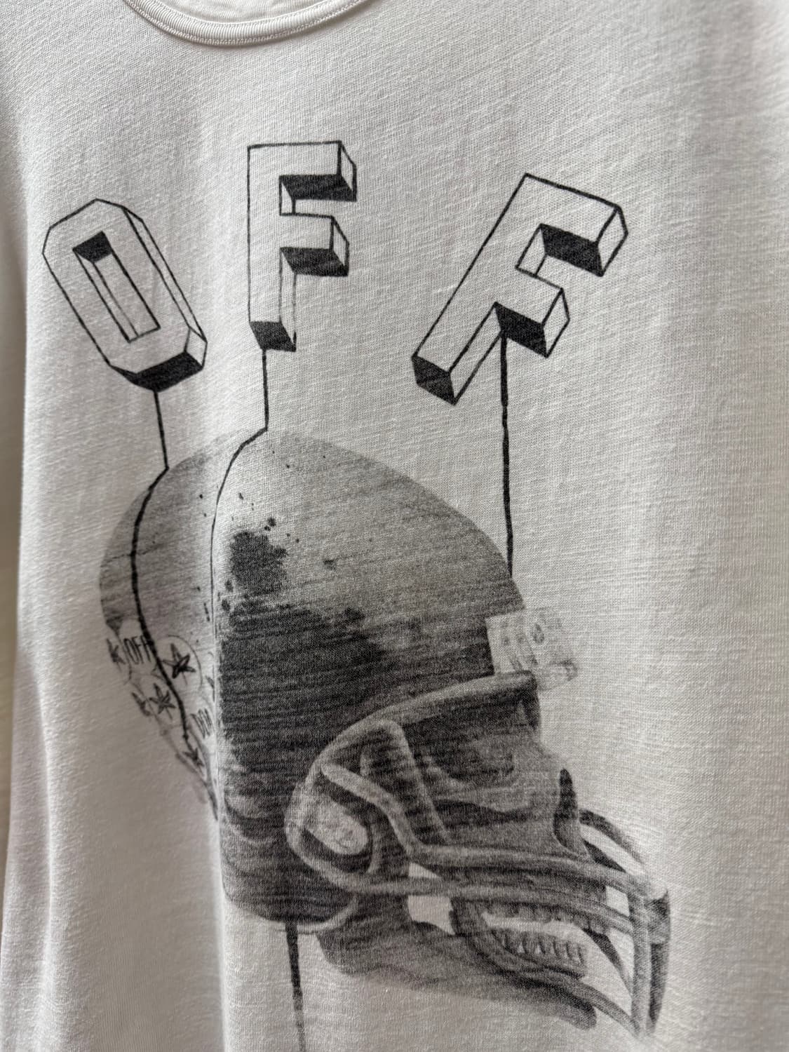 오프화이트 15FW 헤일메리 스컬 헬멧 반팔티 S(XL) 상품이미지2