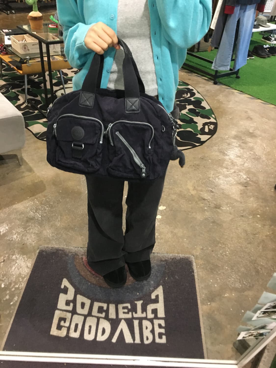 키플링 투포켓 미니백 네이비 상품이미지8