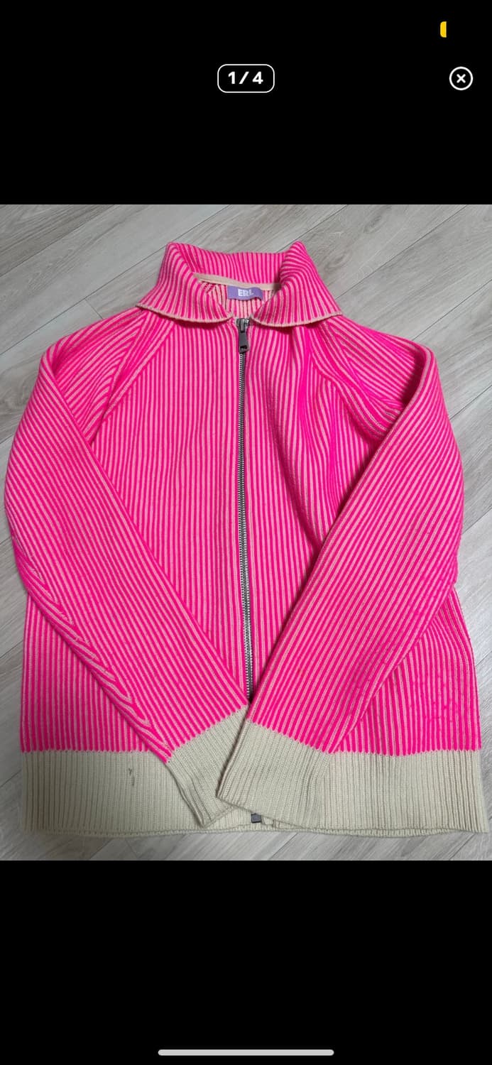 ERL pink knit zip up 상품이미지2