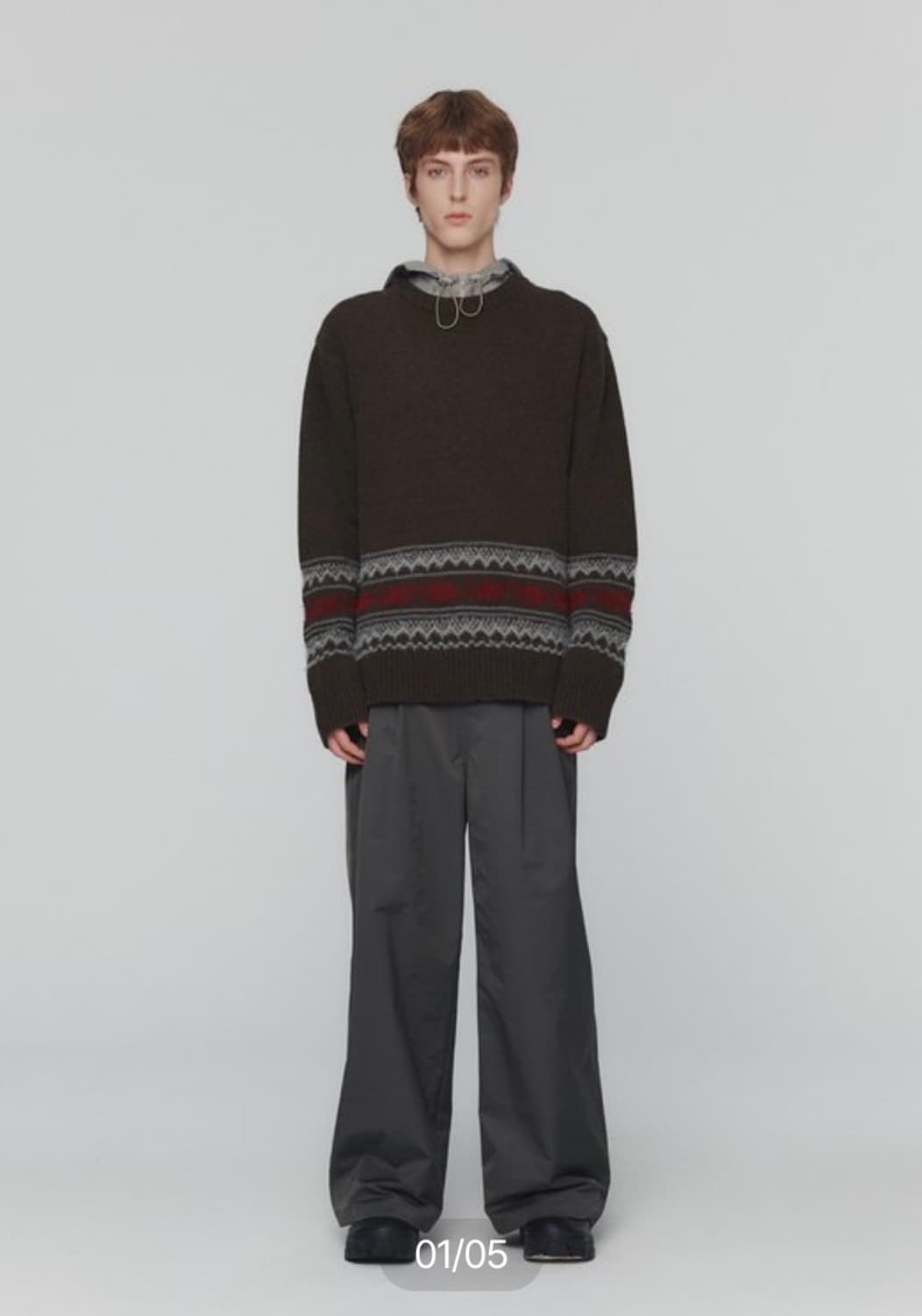 24FW 아모멘토 자카드 니트 L 상품이미지1