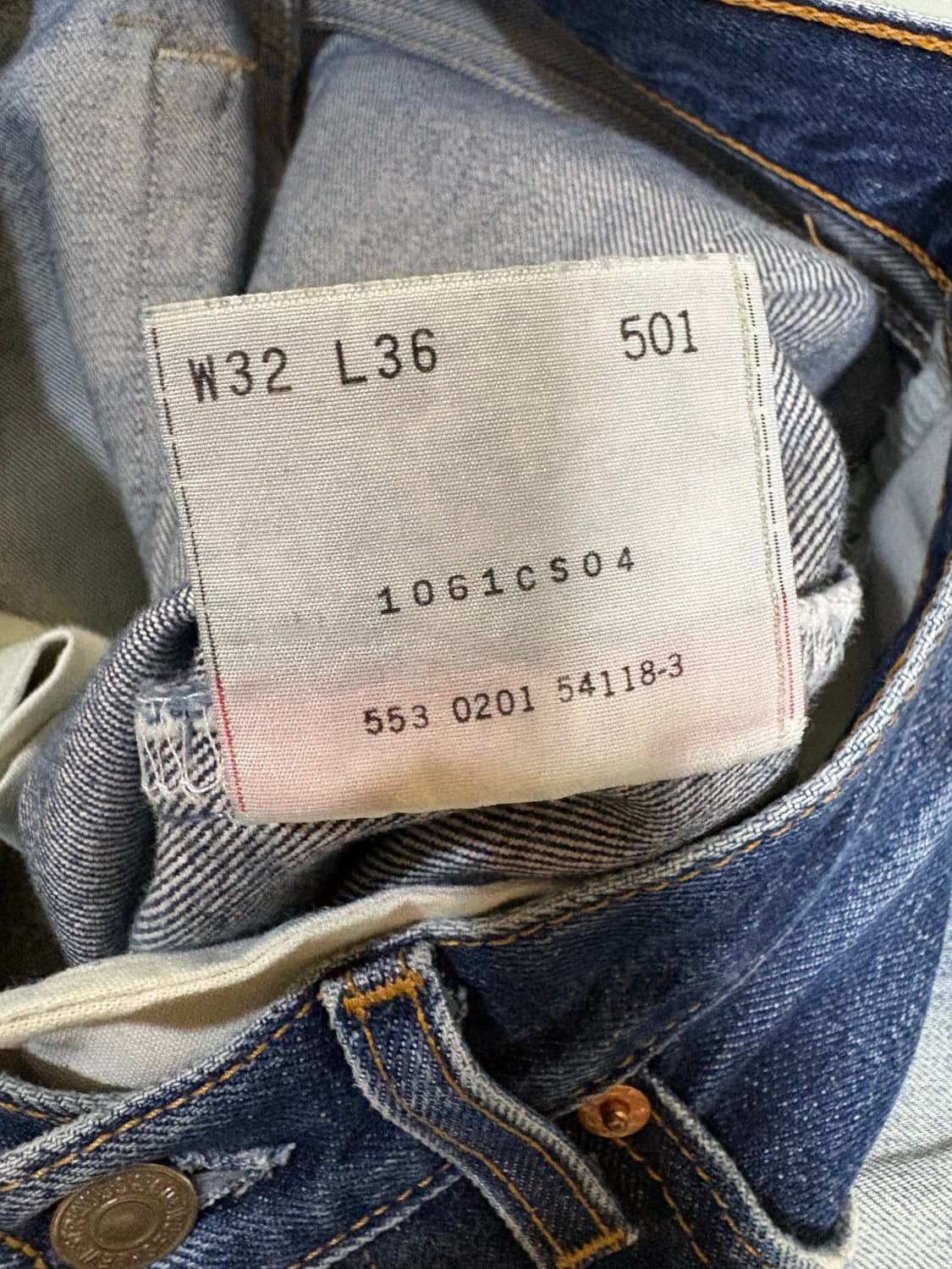 라스트90s 리바이스 501xx 워싱진 USA 상품이미지3