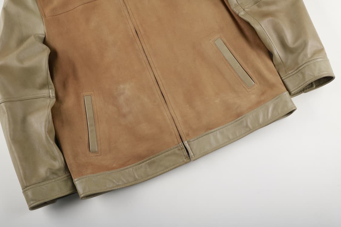 [XL] 빈티지 양가죽/염소가죽 스웨이드 싱글라이더 자켓 상품이미지3