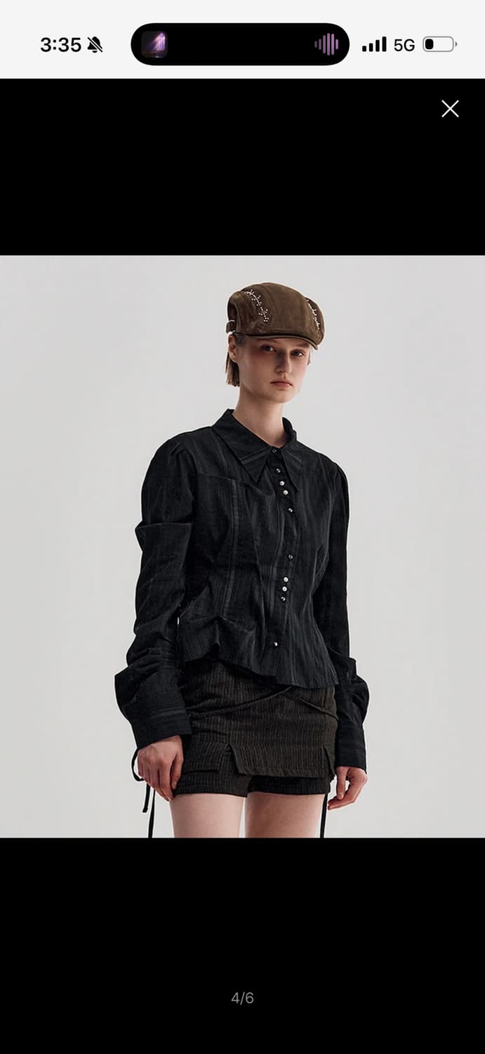 킴지수 셔츠 Long Sleeve Button Up Shirt Ssize 상품이미지3