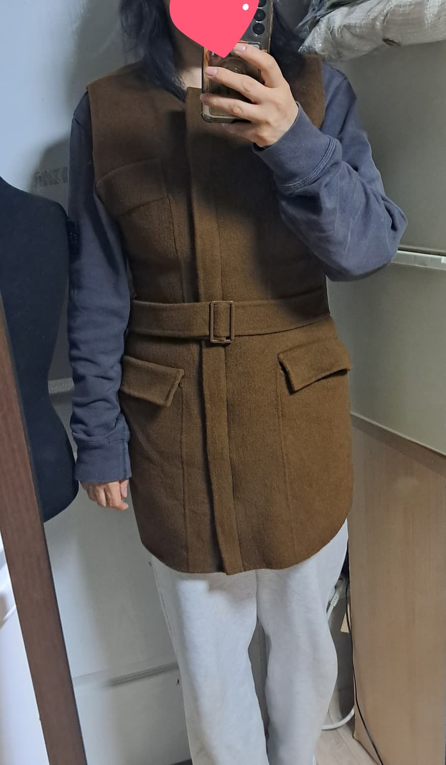 오브제 강지영 모, 앙고라 베스트 조끼 55~날씬66 상품이미지10