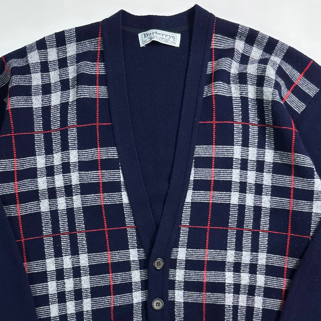 버버리 노바체크 울 니트 가디건 상품이미지2