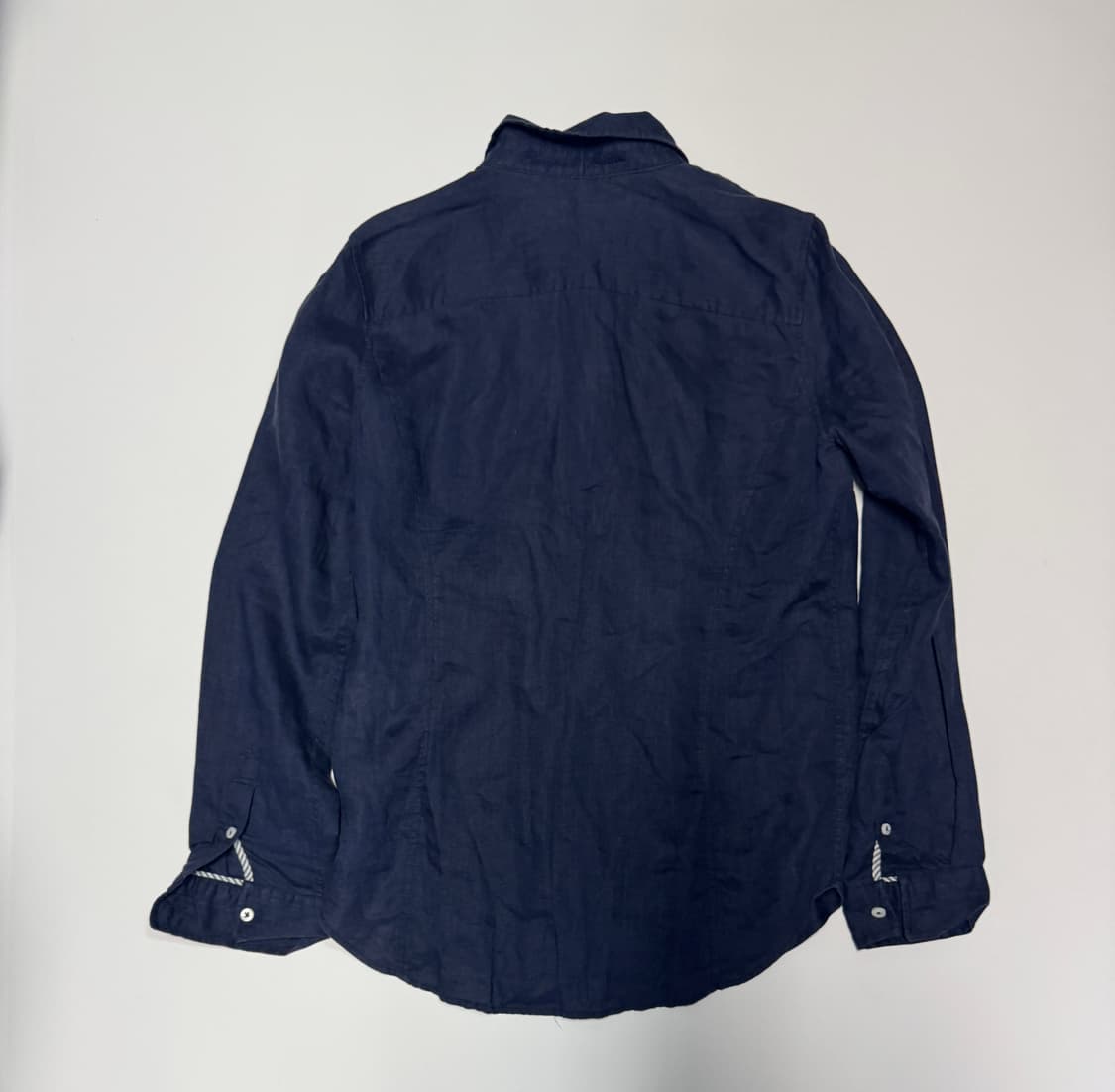 빈폴 Beanpole 투 포켓 네이비 린넨 셔츠 상품이미지2