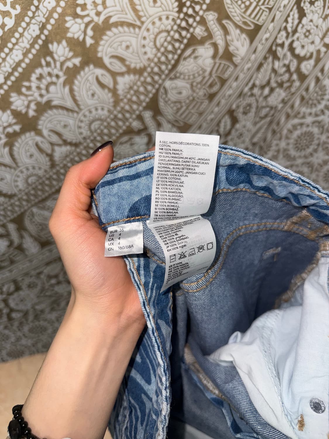 H&M 여성 패턴 데님팬츠  상품이미지7