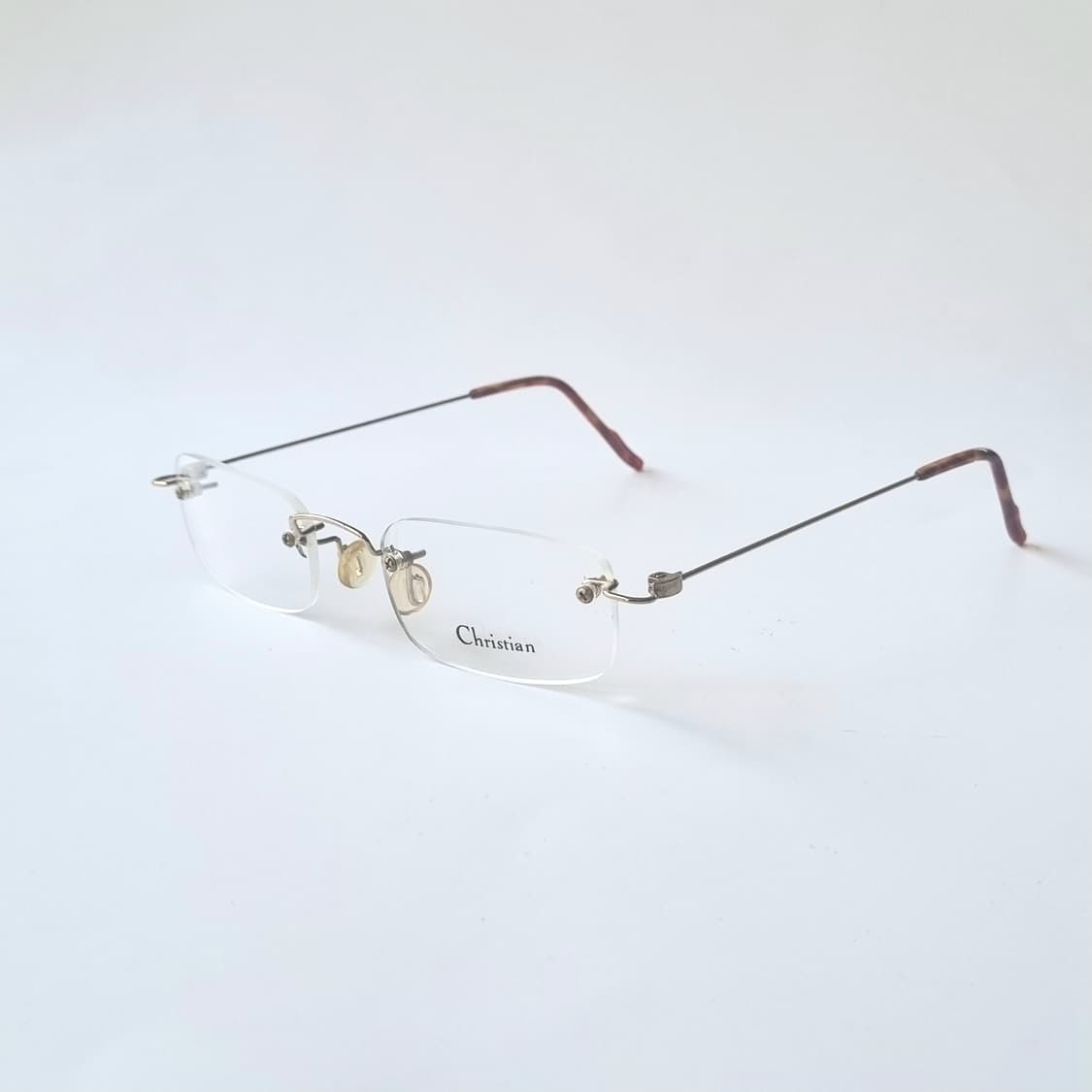 데드스탁 스퀘어 디자인 심플한 무테 안경테565 상품이미지4