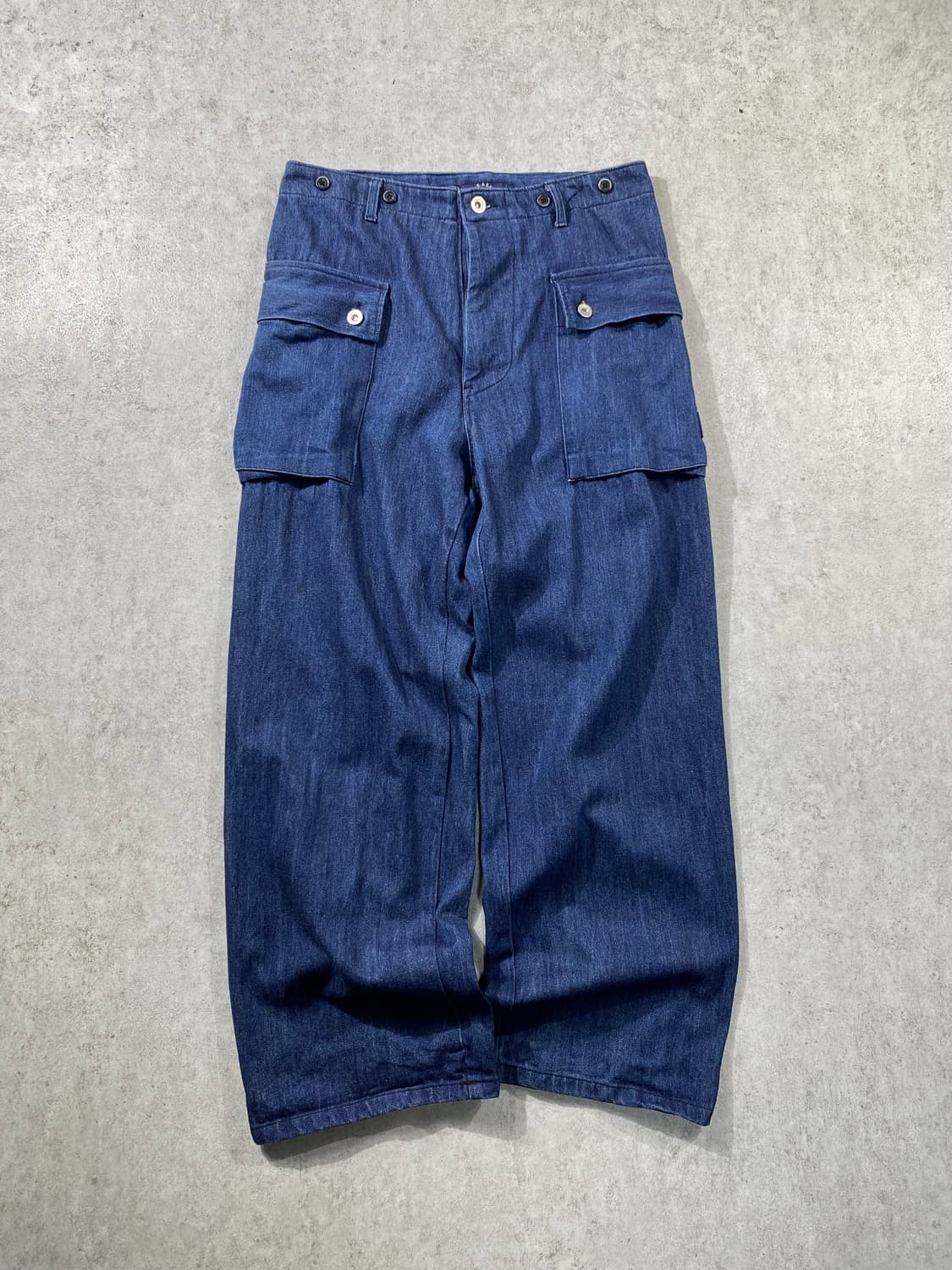 [31] Vintage 빈티지 밀리터리 데님 와이드 몽키팬츠 상품이미지1