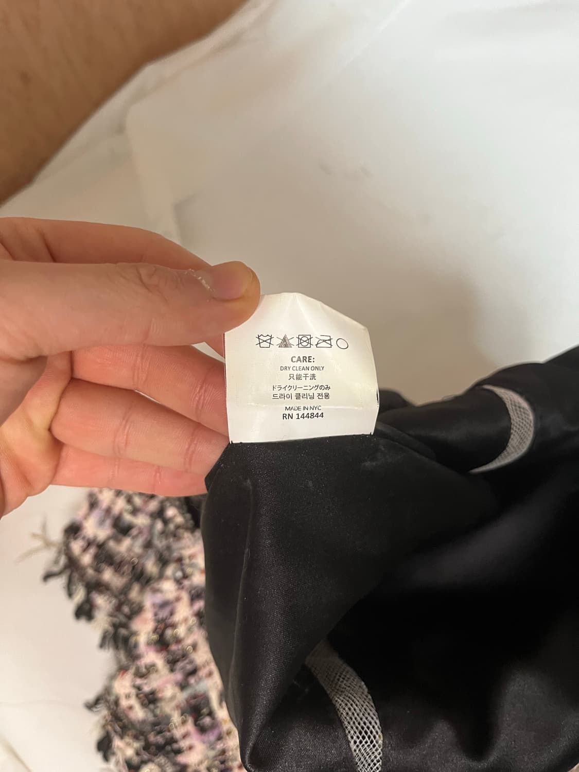 샌디리앙 트위드 메쉬 절개 드레스 상품이미지5