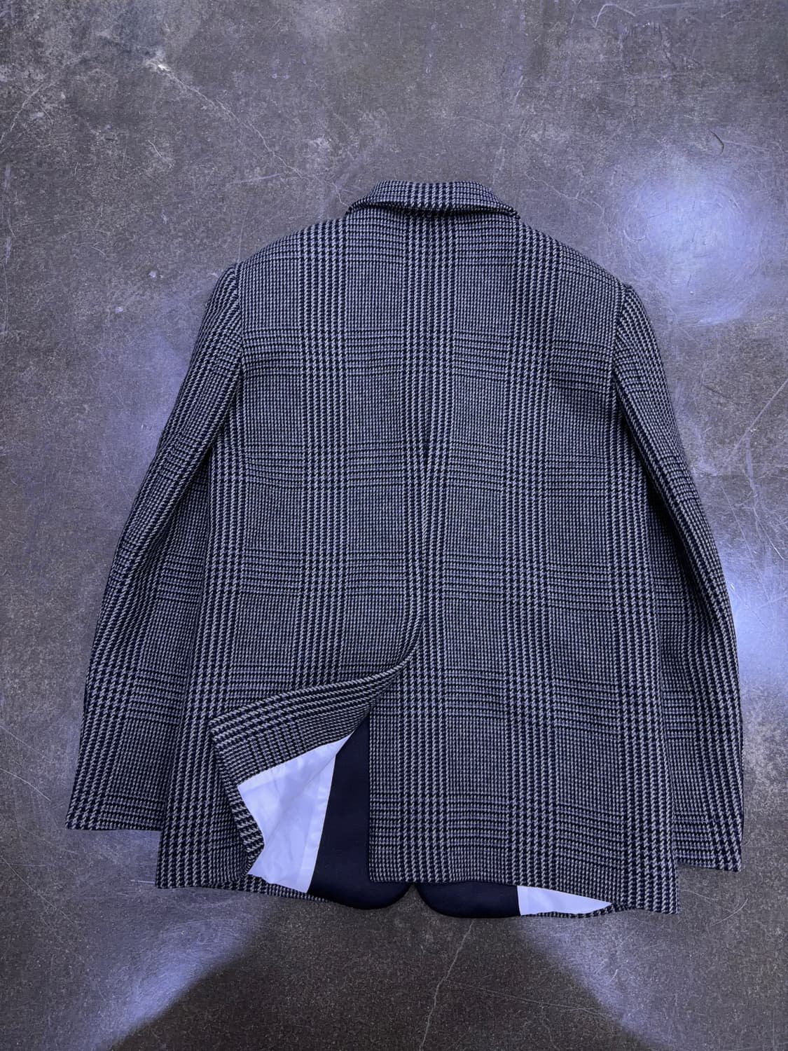 JS 뉴욕 하운드투스 체크 블랙 라펠 코트 자켓 F 상품이미지2