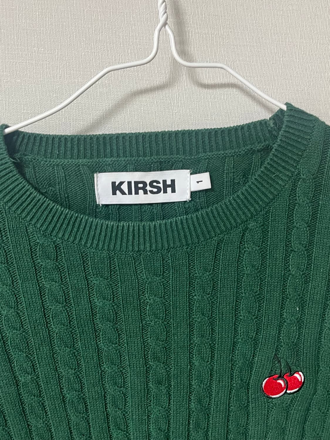키르시 크롭 니트 그린 상품이미지5