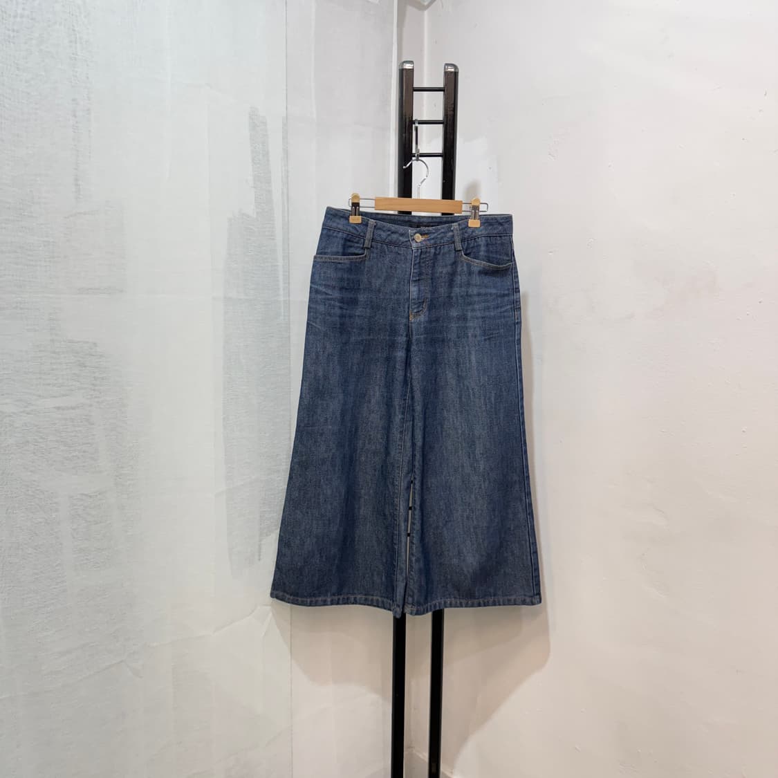 zooc 하프청바지 칠부바지 칠부청바지 와이드핏 데님버뮤다 4590 상품이미지1