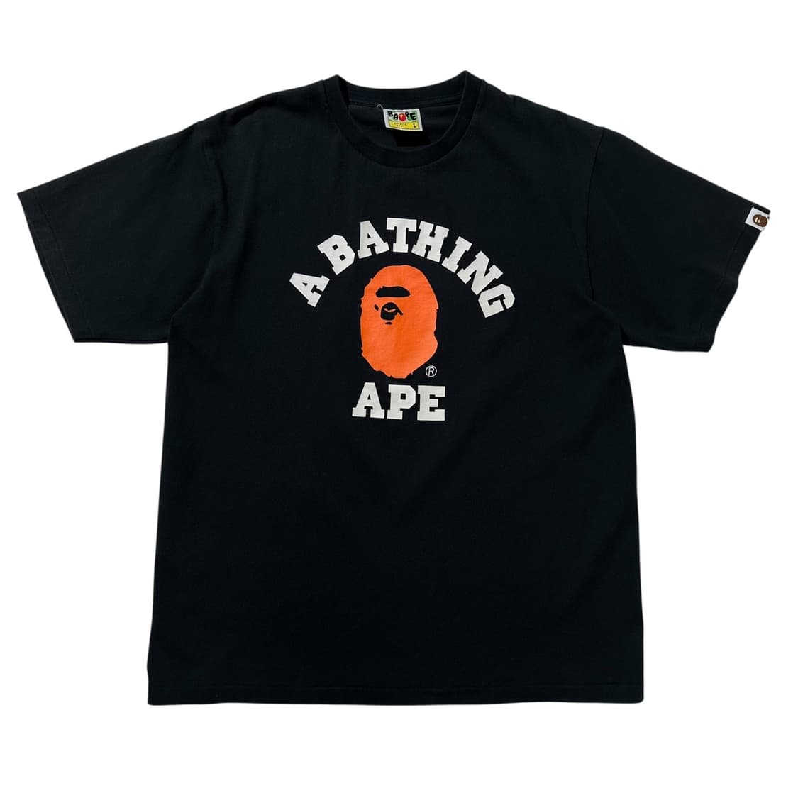 베이프 컬리지 반팔 티셔츠 블랙 상품이미지1