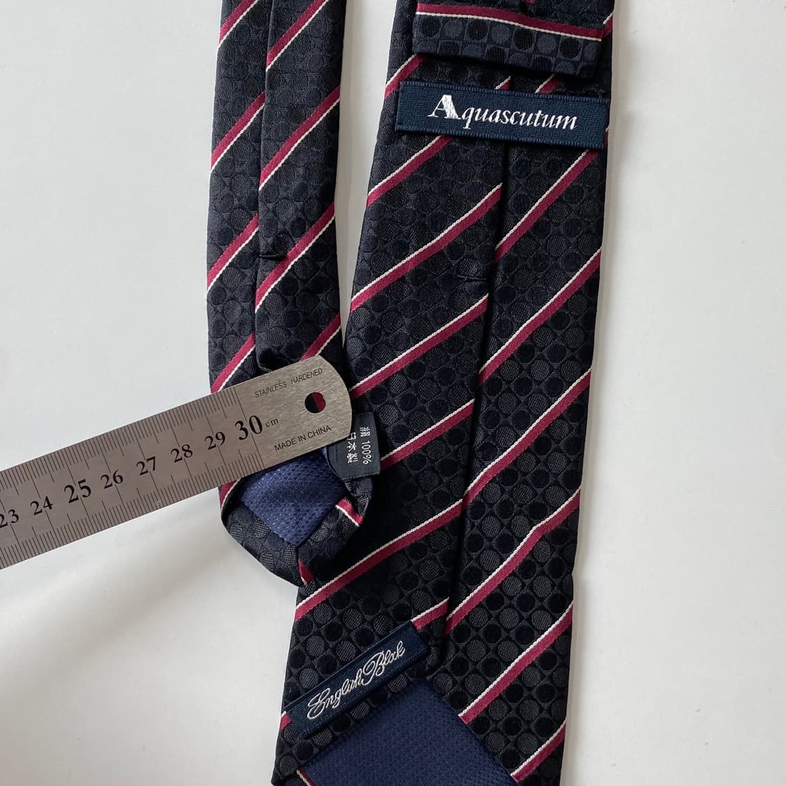 아쿠아스큐텀 정품 명품 넥타이 실크100 8.3cm 상품이미지7