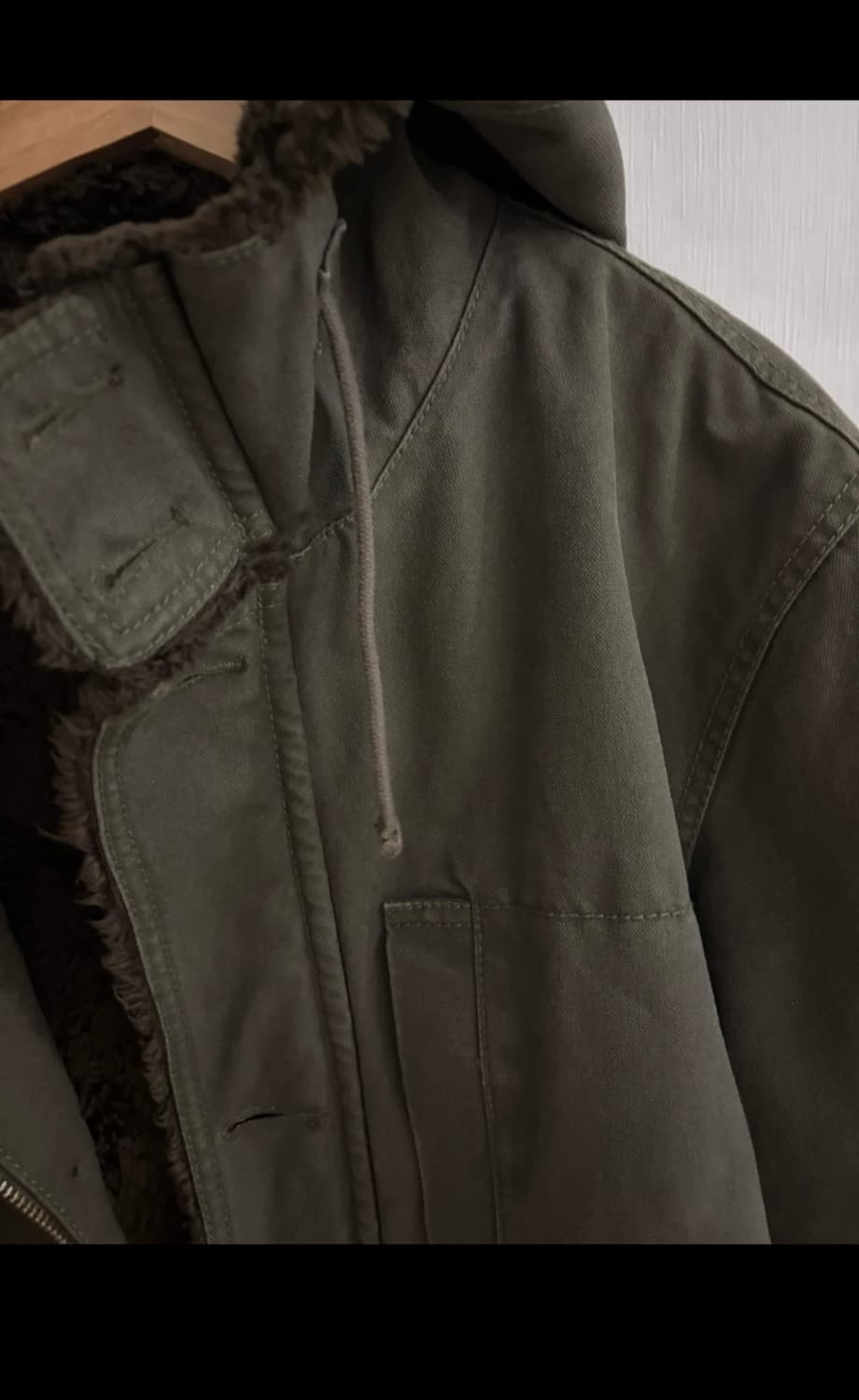 유니클로 올리브 파카 후드 야상 상품이미지7