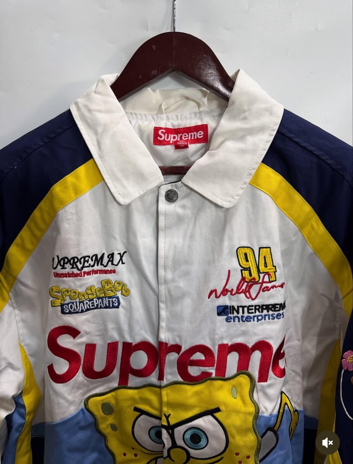 슈프림x스펀지밥 콜라보 레이싱자켓 상품이미지2