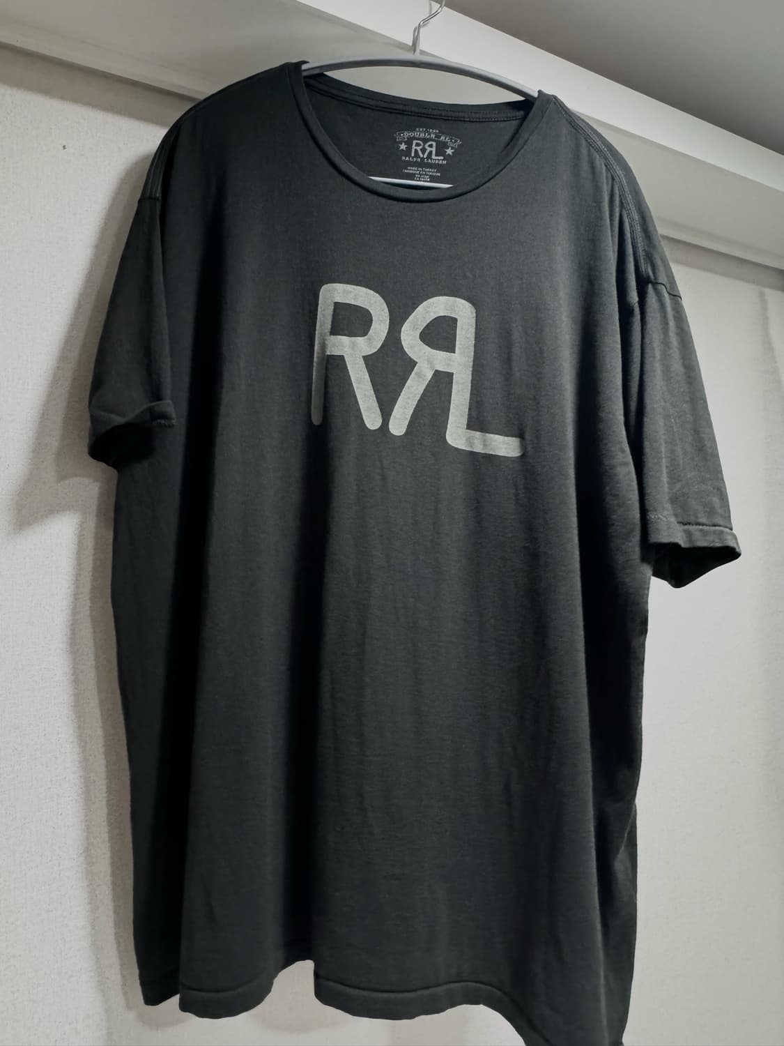 더블알엘 로고 티셔츠 (블랙, XL) 상품이미지2
