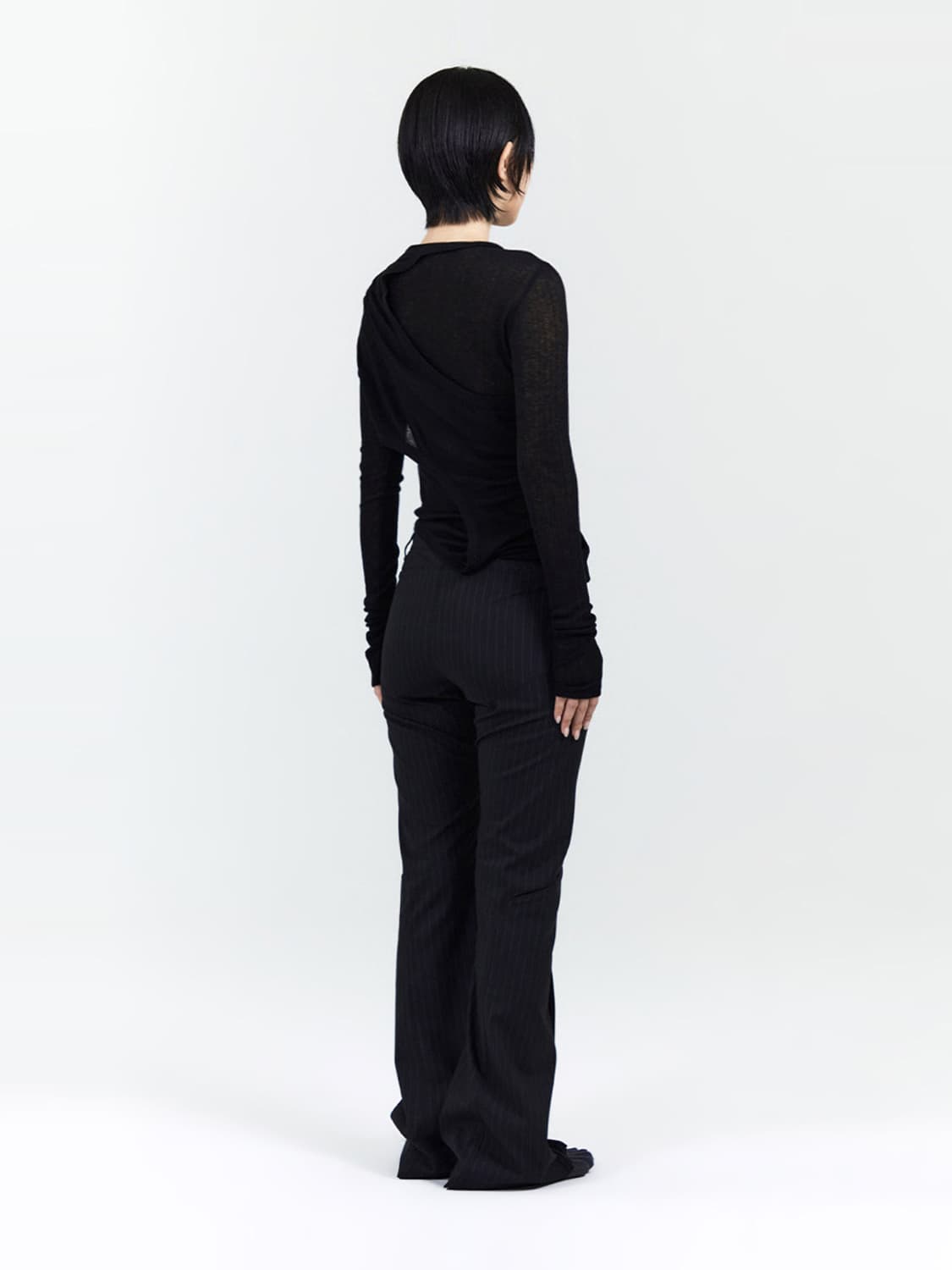 ee - WOMENS TWIST T-SHIRT BLACK 상품이미지2