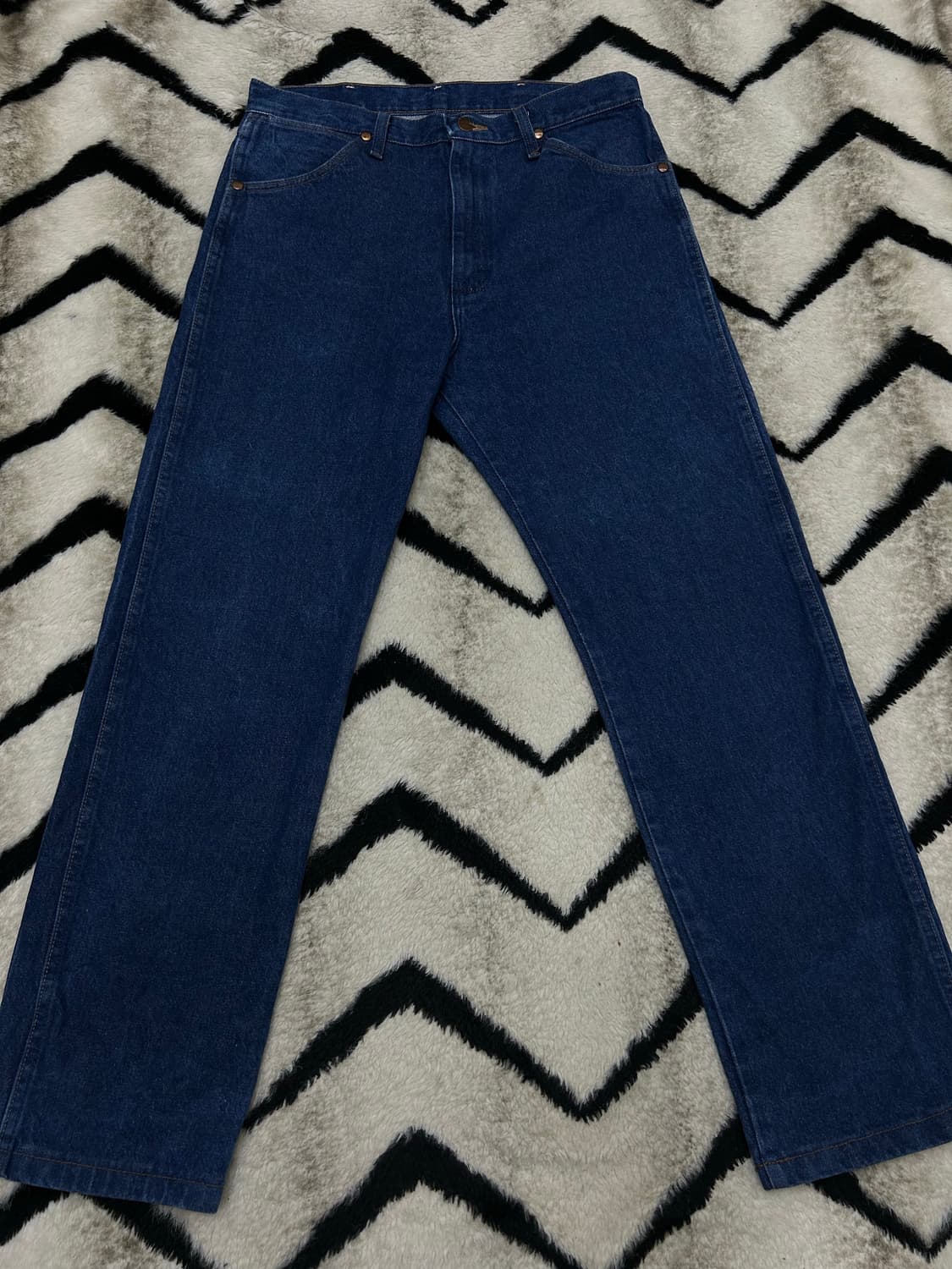 [33]랭글러 13mwz 스트레이트핏 데님팬츠/진청 상품이미지3