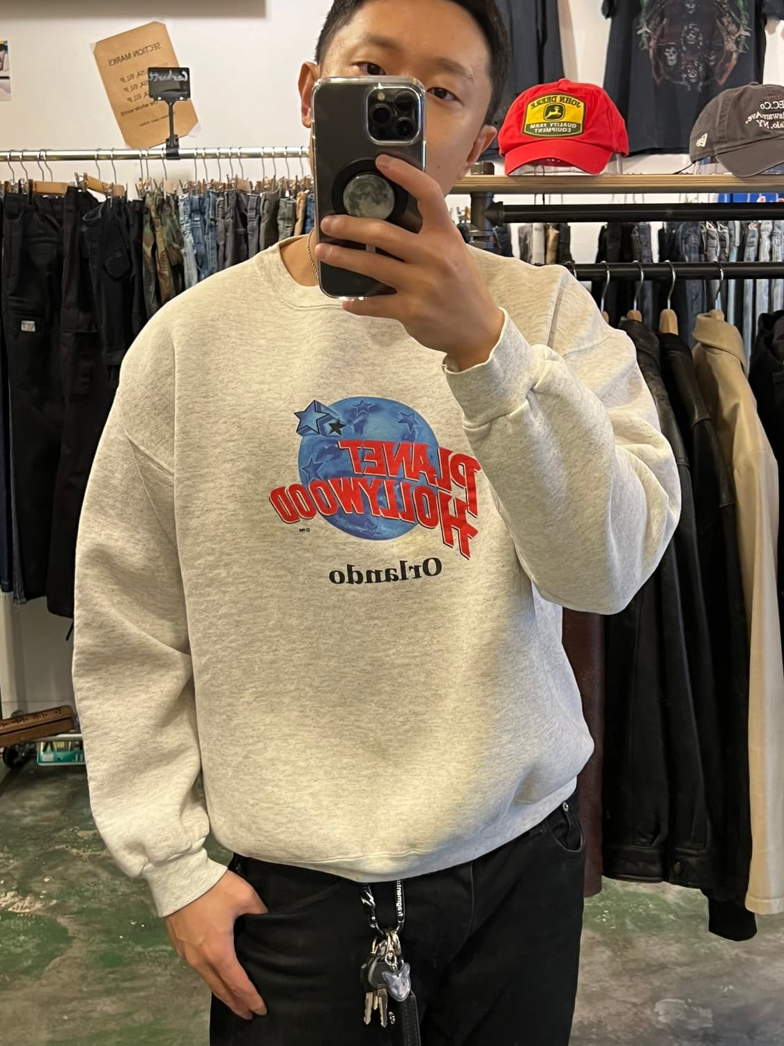 90's [XL] 플래닛할리우드 올란도 맨투맨 USA 메이드 빈티지 스웻 상품이미지3