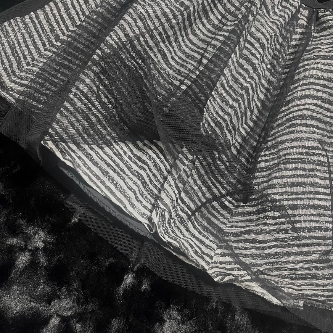 갸루 그레이 샤스커트 스트라이프 펑크  상품이미지2