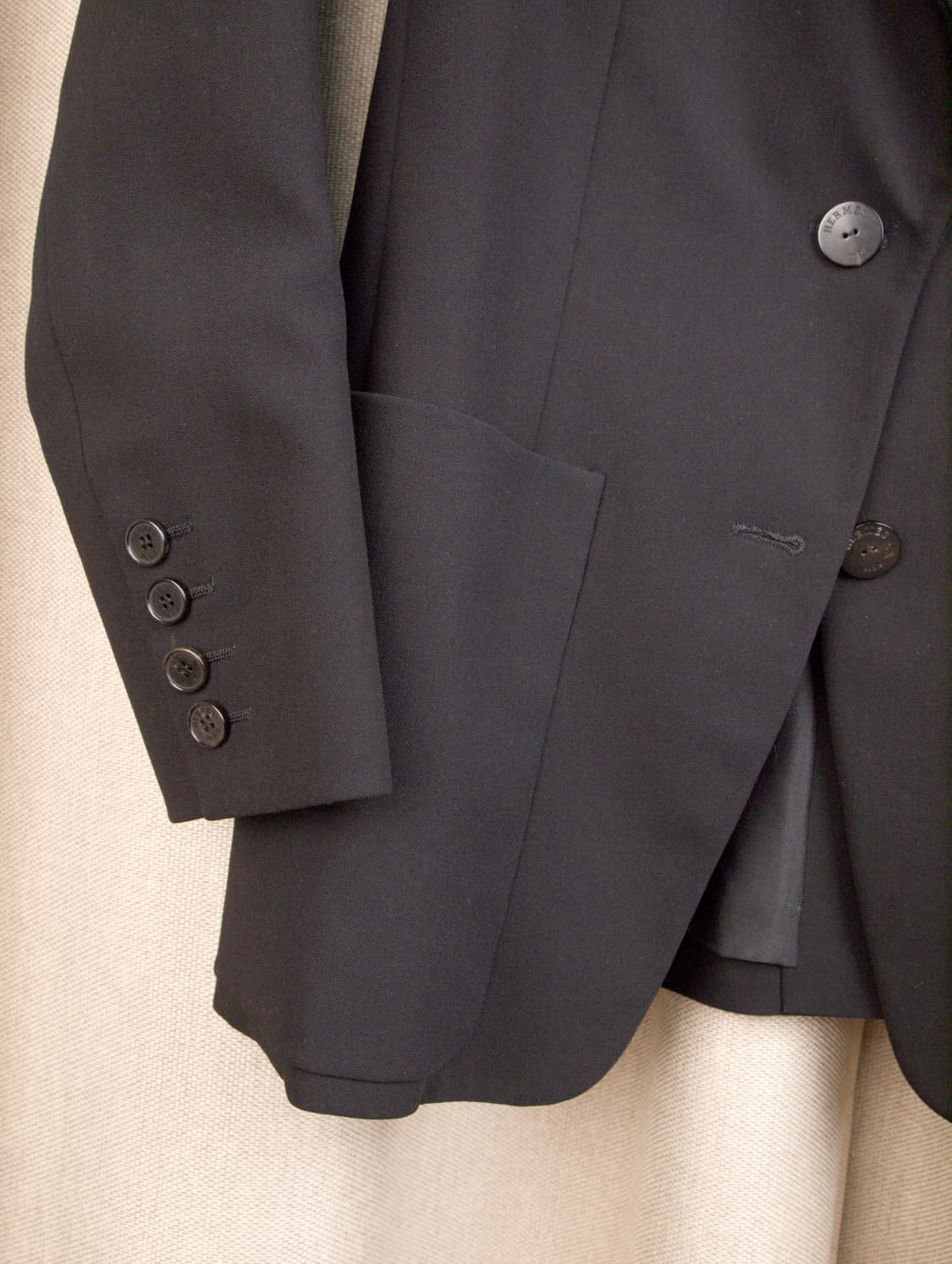 Leather Collar Wool Jacket 상품이미지7