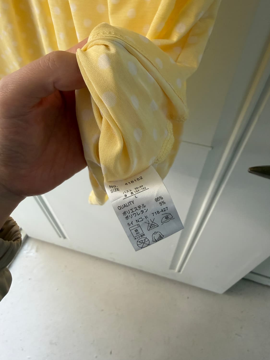 일본빈티지 엘로우 도트 원피스 상품이미지6