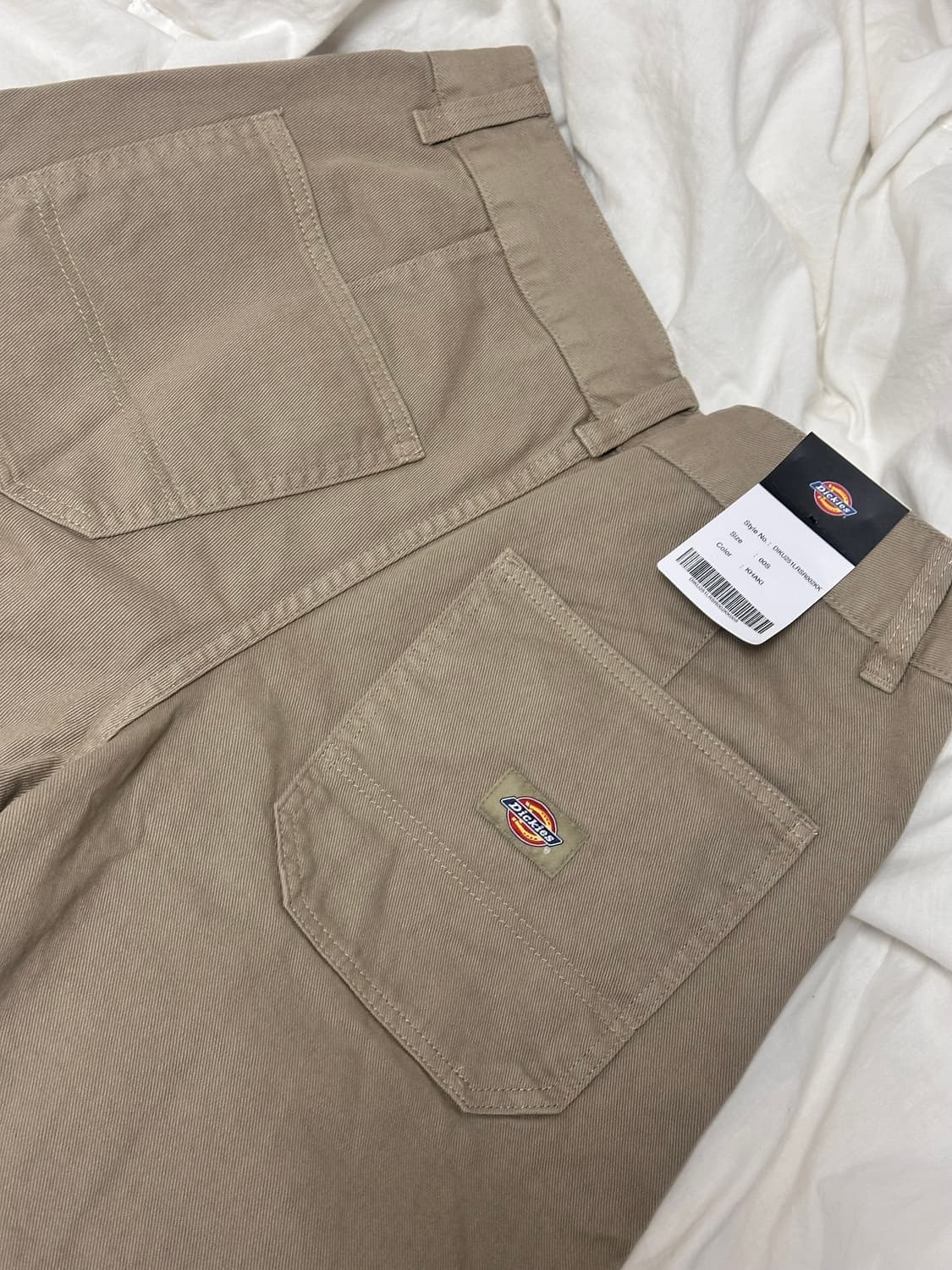 워시드 더블니 카펜터 트윌 쇼츠 Khaki S 새상품 디키즈 상품이미지3