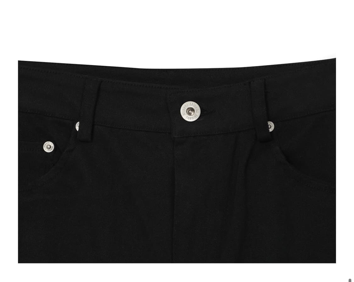 미세키 서울 Shirring bootscut pants BLACK 1 상품이미지3