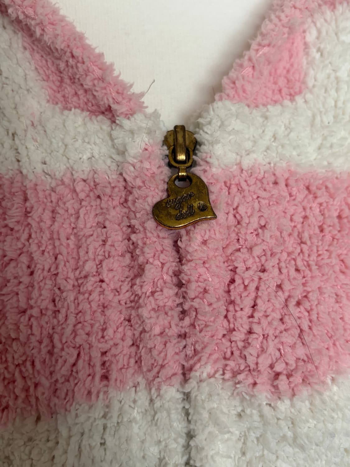 슈가돌 스트라이프 핑크 후드집업 상품이미지2