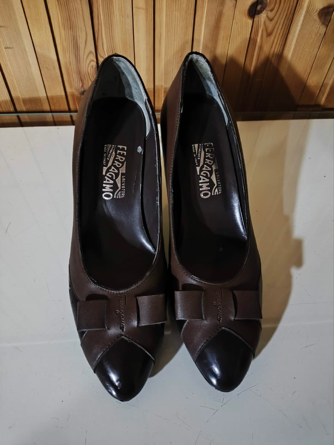 37 240mm 페라가모 리본 구두 힐 7cm  상품이미지4