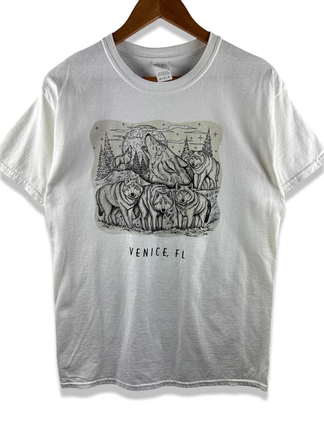 USA 울프 프린팅 티셔츠3209 상품이미지1