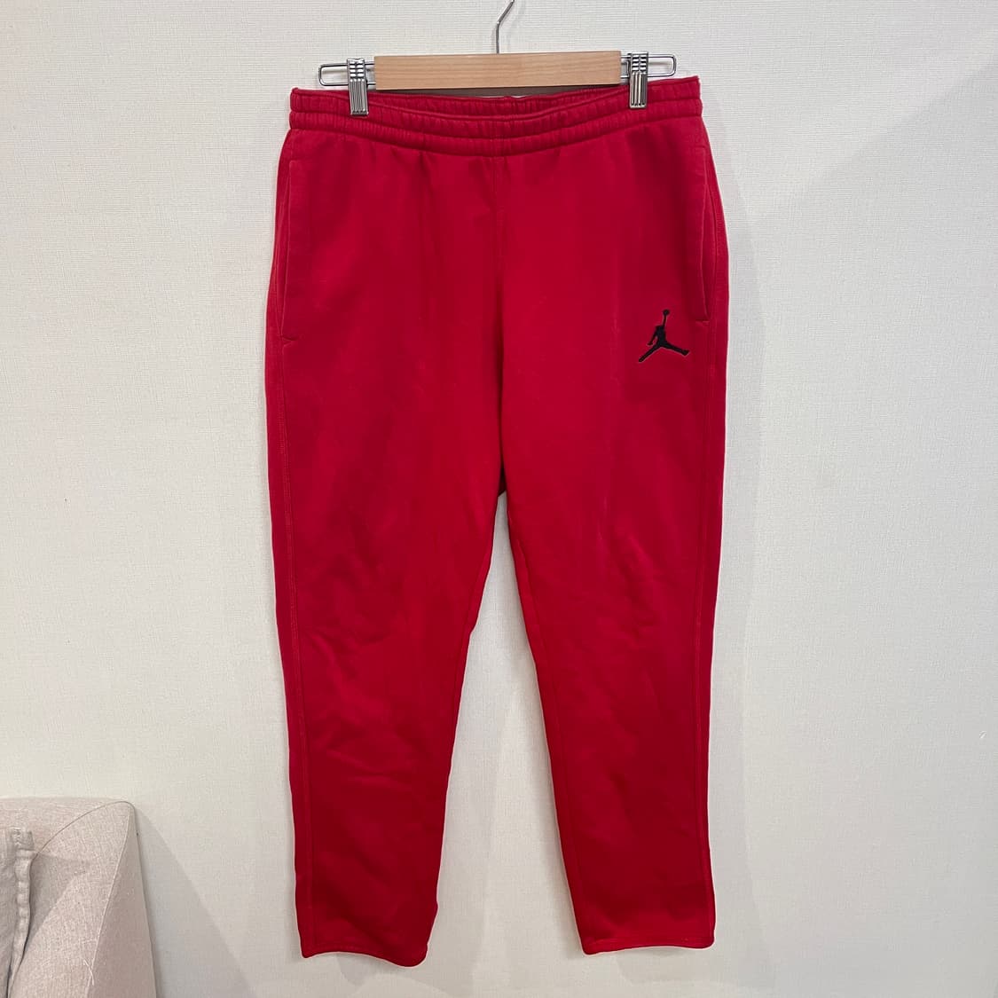 (M) 조던 트레이닝 면 트레이닝 레드 팬츠(기모O) 상품이미지1