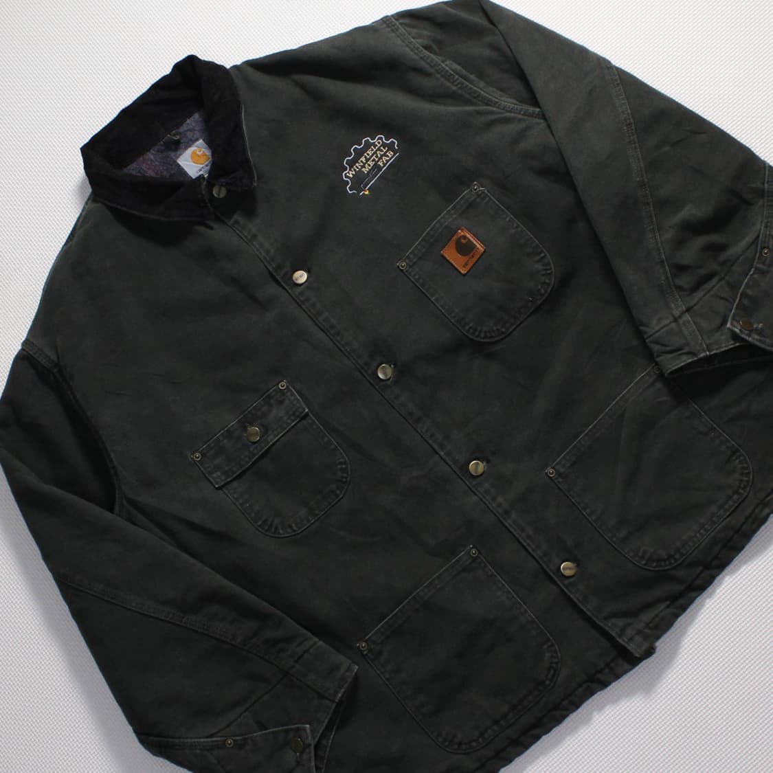 90's Carhartt 칼하트 MOS 모스그린 덕 디트로이트 워크자켓 상품이미지2