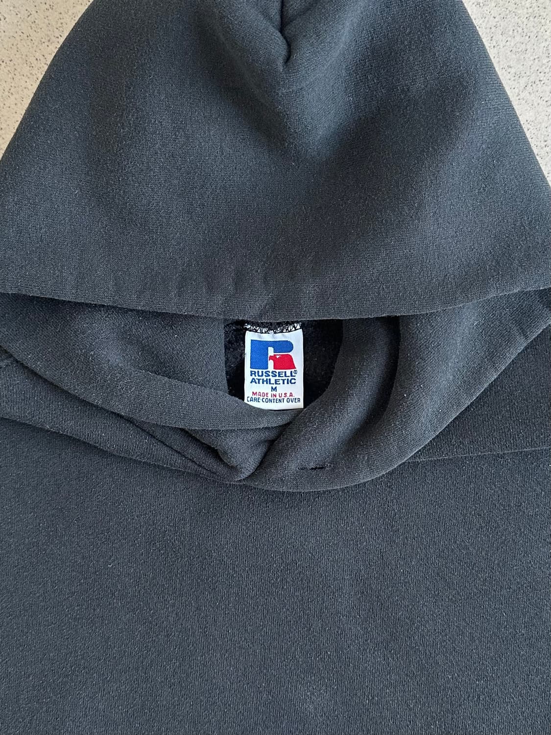 90s 빈티지 러셀 후드 블랙 M USA 상품이미지6