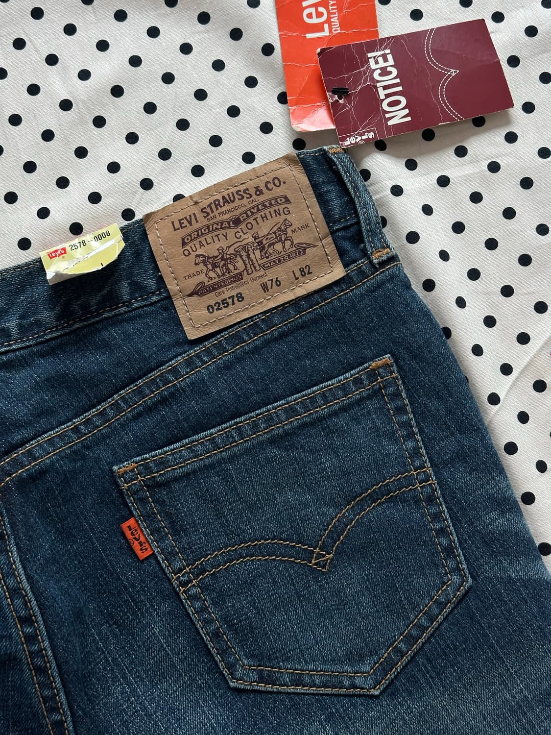 리바이스 데드스탁 00‘s 오렌지탭 부츠컷 데님팬츠 상품이미지5