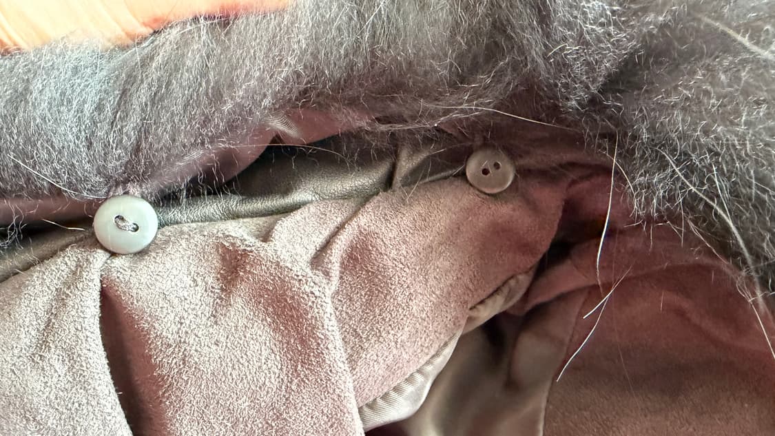 샤트렌 양가죽 구스 다운 롱패딩 너구리퍼 후드 가죽 패딩 롱점퍼 95 상품이미지8