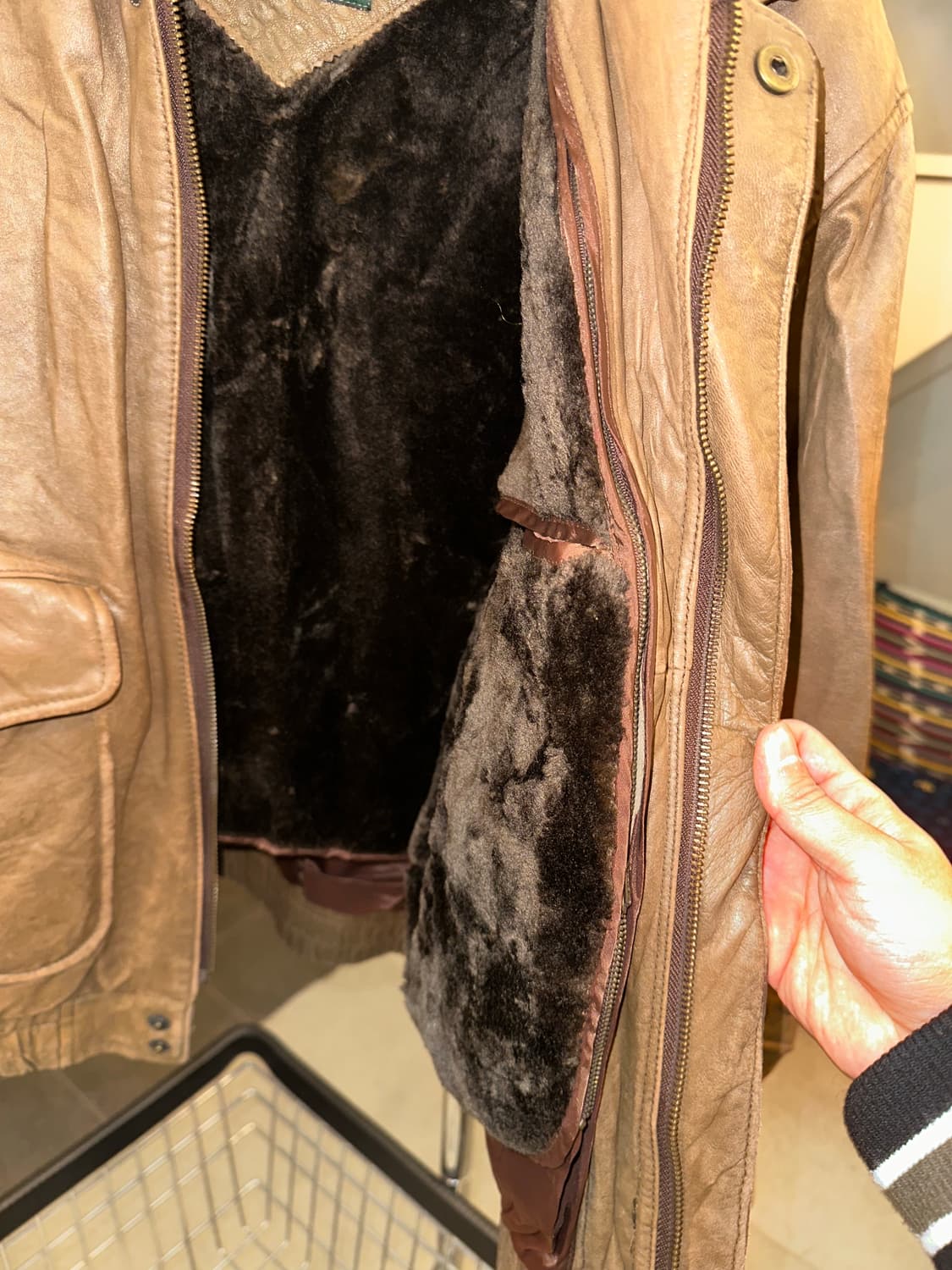 90’s Japanese shell-leather lining fur  상품이미지9