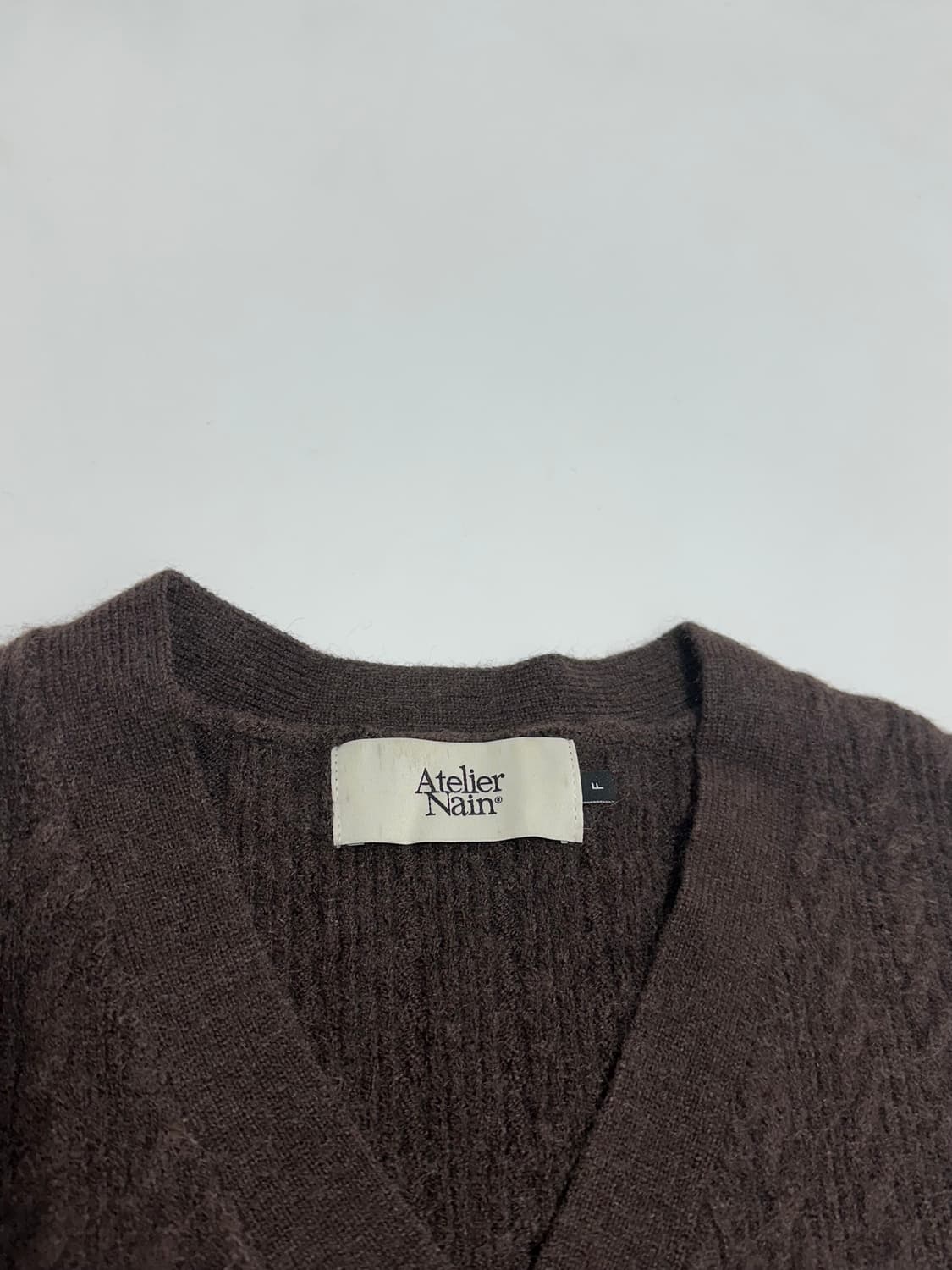 아틀리에 나인 케이블 브이넥 니트 베스트 조끼 상품이미지4