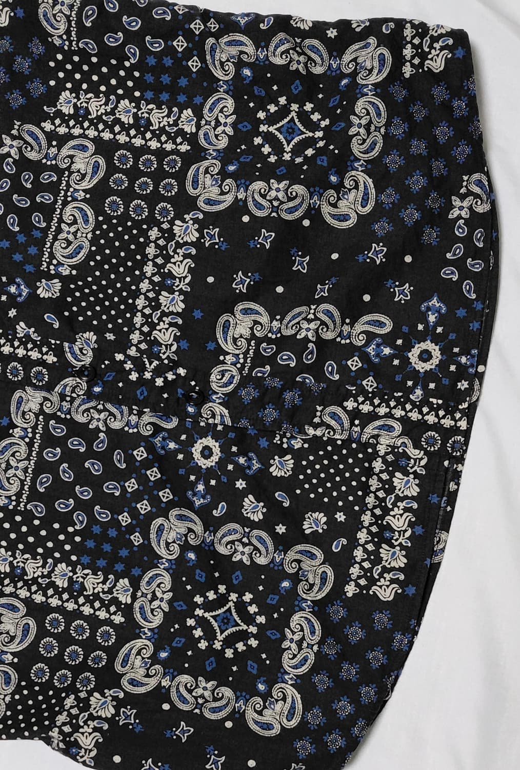 [M] KATO' BASIC 카토 베이직 반다나 패치워크 패턴 반팔 셔츠 상품이미지5