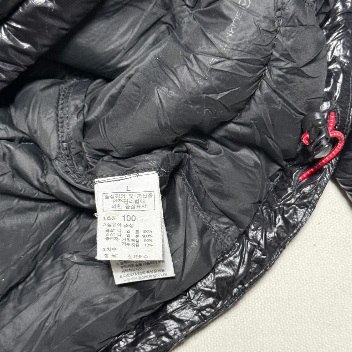 100 노스페이스 블랙 써밋 경량패딩 상품이미지5